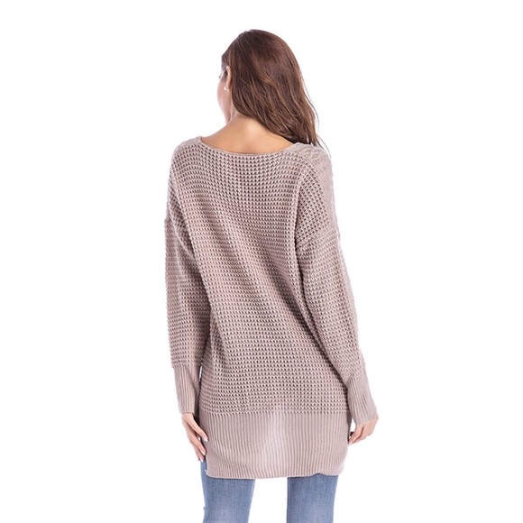 Dusty Rose Oversized Knit Sweater - Picture 6 of 7
